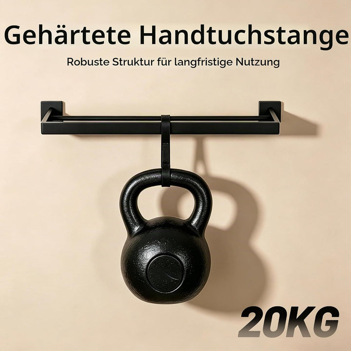 Handtuchhalter Schwarz 60cm Gästehandtuchhalter Handtuchhalter Bad Handtuchstange Wandmontage SUS304