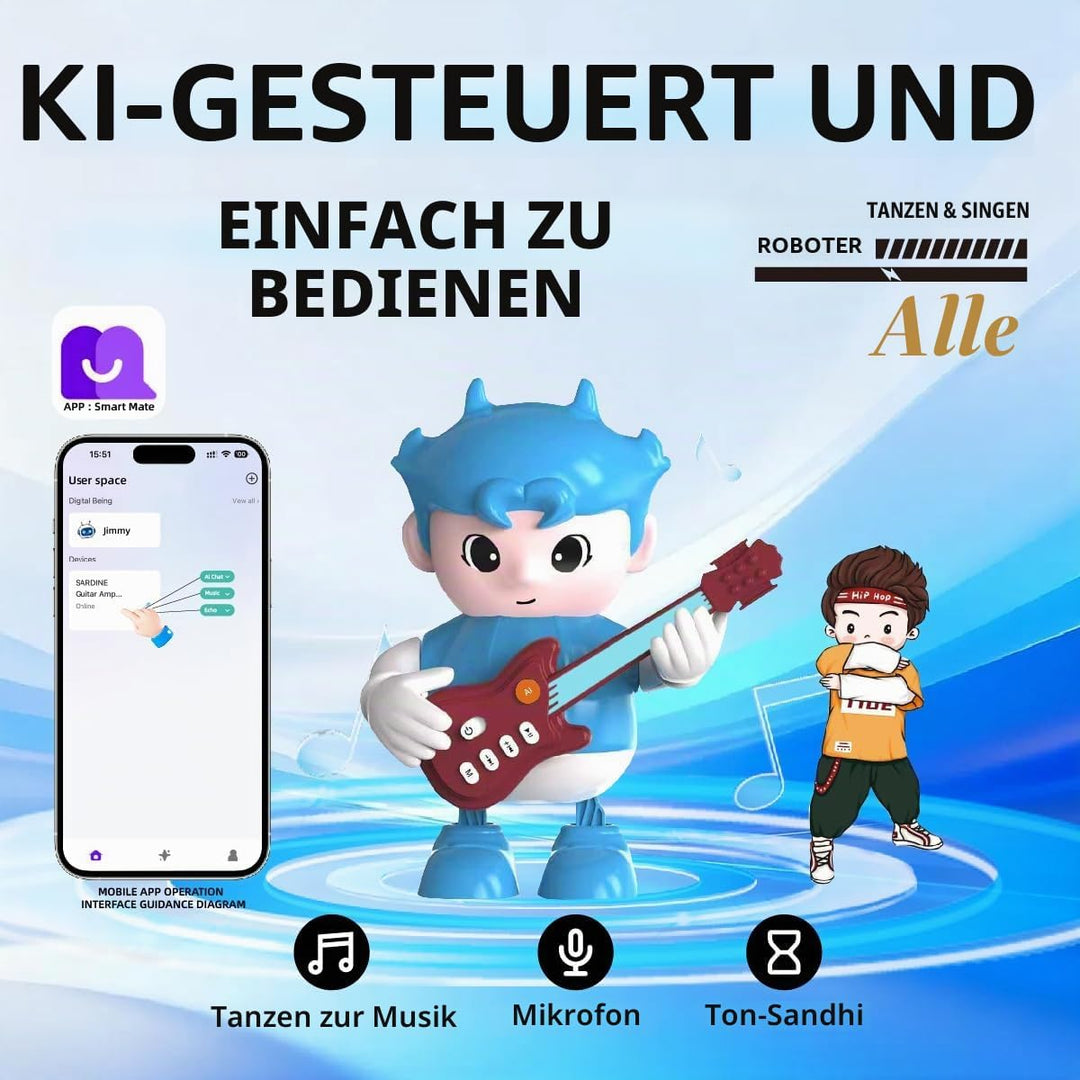 KI Interaktiver Roboter mit integriertem ChatGPT, sprechender Roboter, der singt und Tanzt – Lern- u