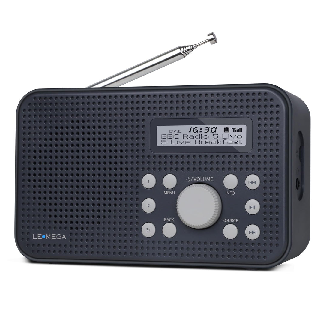 LEMEGA MP2 Portable DAB Radio (Dunkelgrau, MP2) MP2 Dunkelgrau, MP2 Dunkelgrau