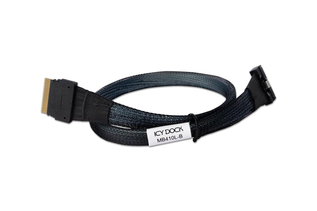 ICY DOCK MB410L-B Datenkabel - 1x MCIO SFF-TA-1016 8i zu 1x SlimSAS SFF-8654 8i Länge 50cm PCIe 4.0