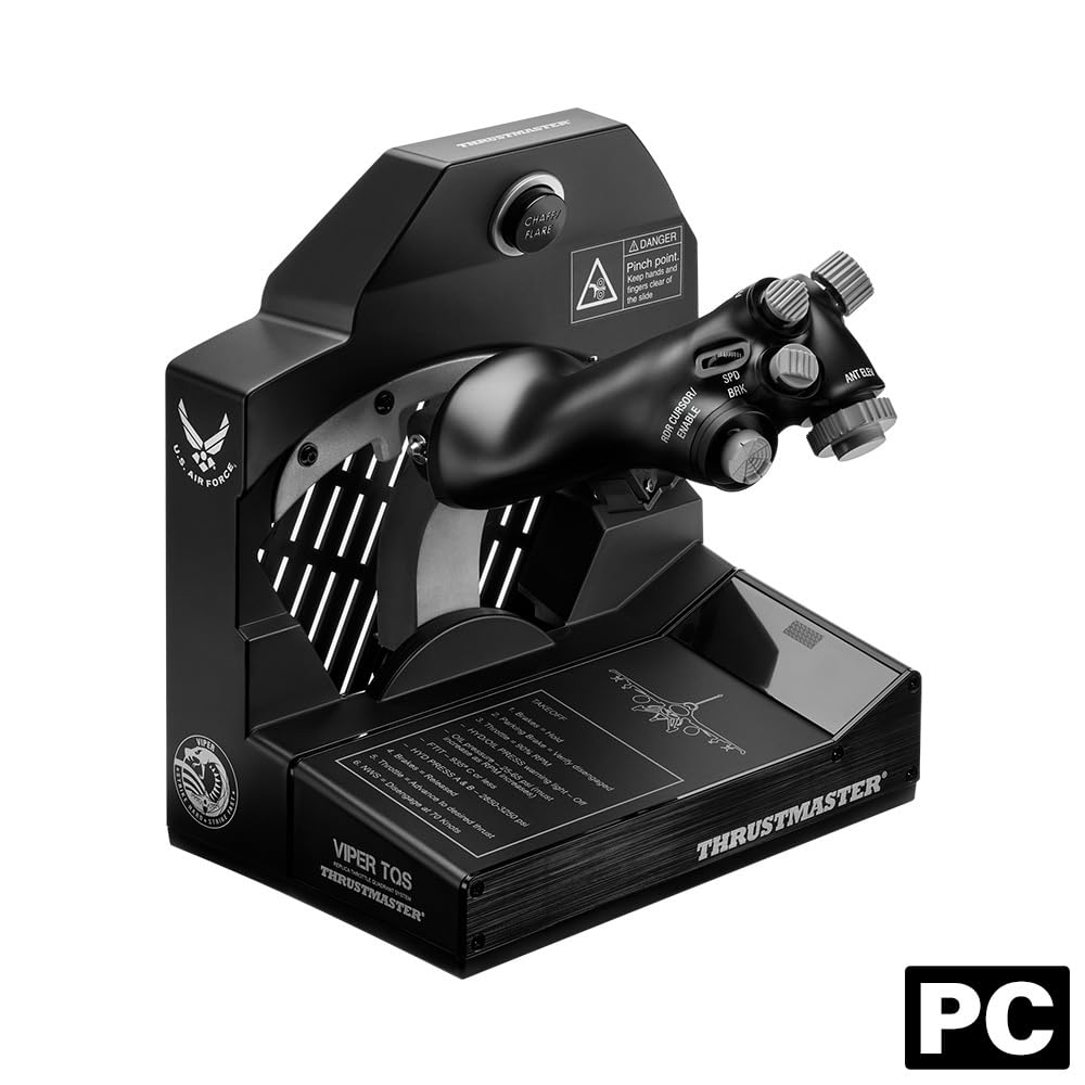 Thrustmaster Viper TQS für PC, Schubhebelquadranten-System aus Metall, Hall-Effekt-Präzision, 21 Akt