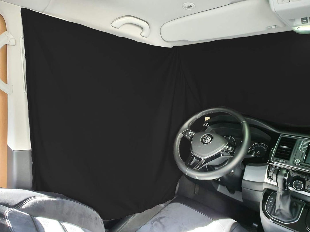 BREMER SITZBEZÜGE Frontscheibe Sonnenschutz Camping Führerhaus Gardinen Vorhang kompatibel mit VW T6