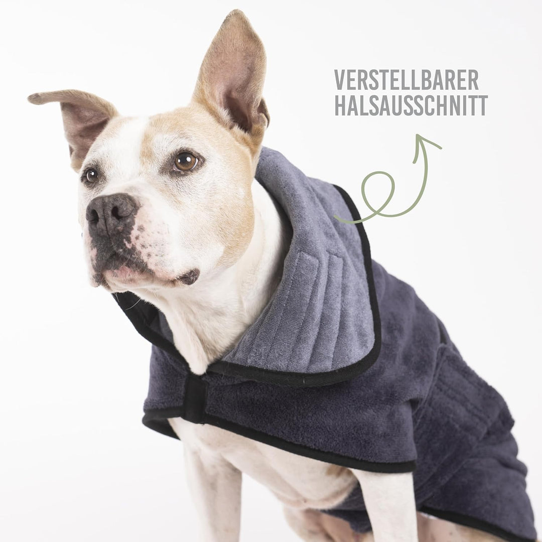 KaraLuna Bademantel Hund 2-lagige Premium Qualität I Hundebademantel für grosse Hunde mittelgrosse H