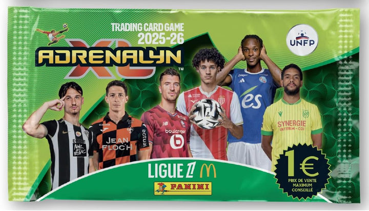 Panini ADRENALYN Ligue 1 McDonald's 2025-2026 Trading Cards Game Starterpaket (Ordner + 4 Hüllen)