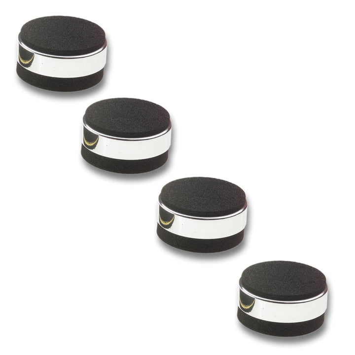 inakustik 008508 Star Mini Absorber Chrom Set 4 Ø 40 mm, Stärke 15 mm (4er Set), Ø 40 mm, St&#x