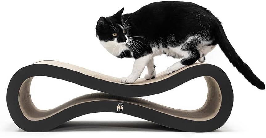 Petrebels Kratzpappe Simba 75, Katzen Kratzbrett aus sehr stabilem Karton, Kratzkarton 75 x 32 x 23