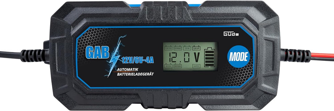 Güde Automatik Batterieladegerät GAB 12V/6V-4A (Inverter KFZ-Ladegerät 6V/12V, 4A, Batteriekapazität