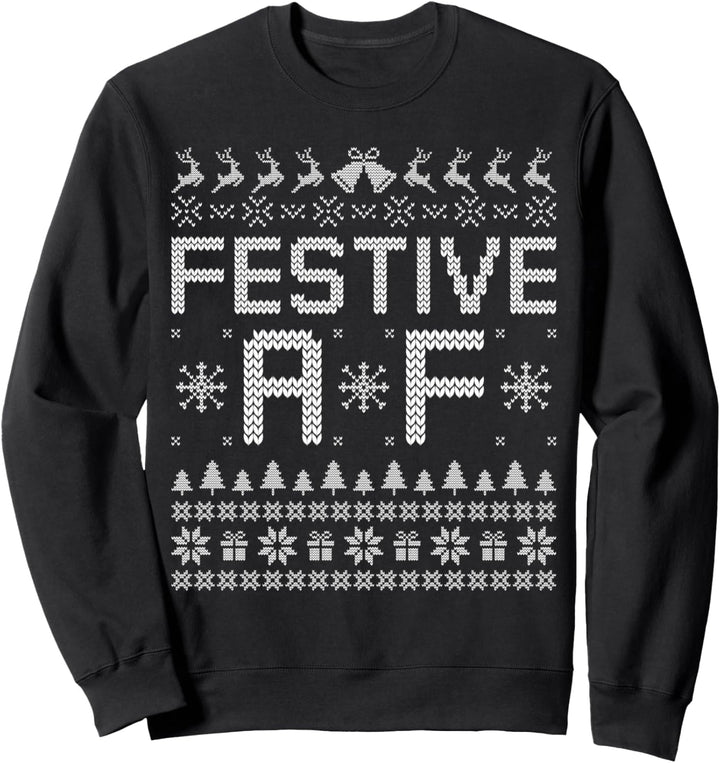 Festive AF Rentier Ugly Christmas Sweater Adult Weihnachten Sweatshirt