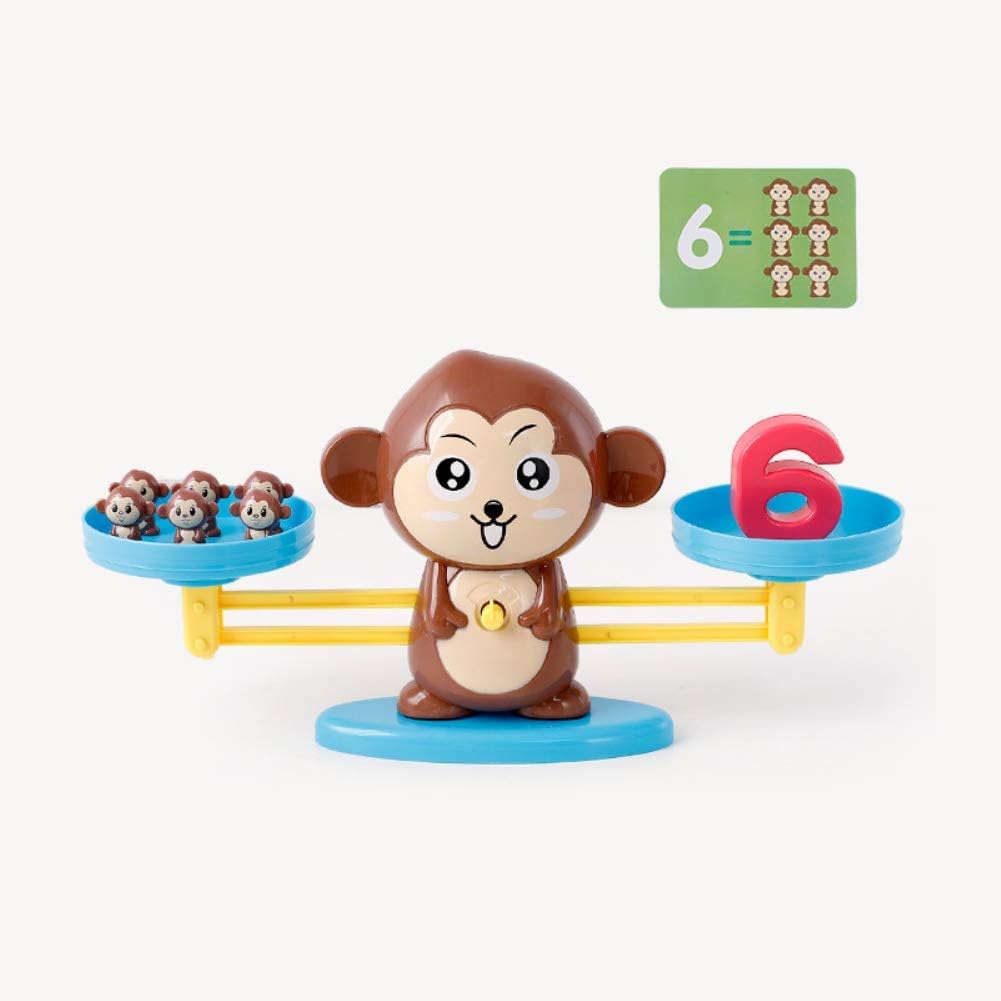 Queta Montessori Mathe Waage Spielzeug, Cartoon Tier Balance Skala Math Spielzeug Lernspielzeug mit