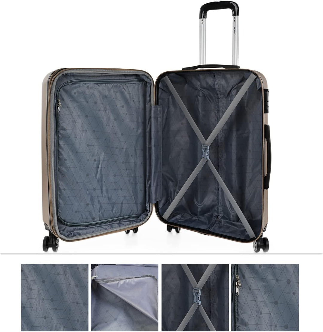 ITACA - Koffer Gross, Koffer Mit Rollen Für Komfortable Reisen Mit Stabiler Bauweise, Modernem Desig