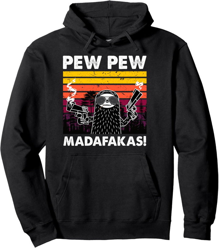 Pew Pew Madafakas Damen Faultier Pew Pew Madafakas Pullover Hoodie