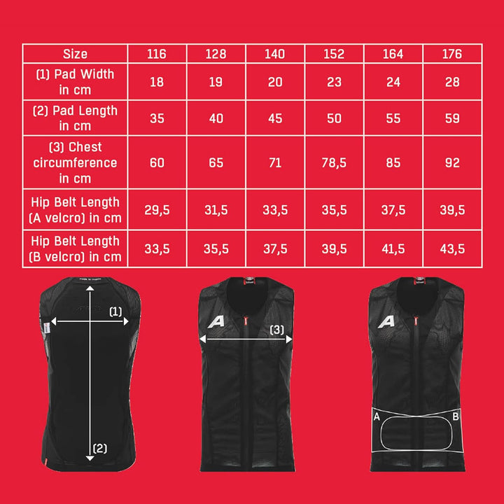 ALPINA PROSHIELD JUNIOR VEST - Flexibler, Atmungsaktiver & Individuell Einstellbarer Rückenprotektor