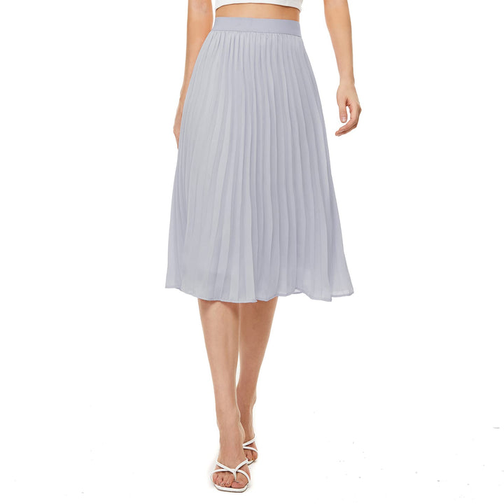 Durio Midirock Damen Faltenrock Plissee Damenrock Sommerrock Leicht Casualrock Chiffon Röcke A-Linie