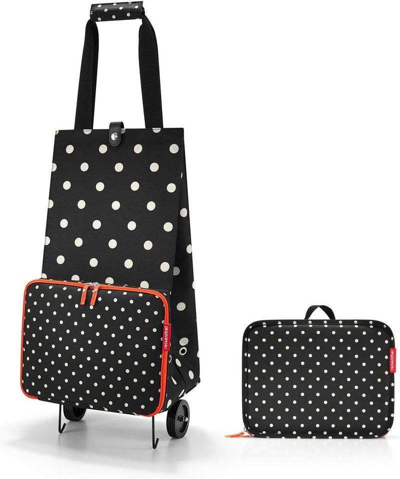 reisenthel foldabletrolley HK7051 mixed dots – Faltbarer Trolley mit 30l Volumen zum Einkaufen – Ein