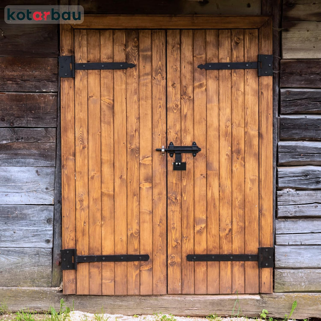KOTARBAU® Gusseisen Vorhangschloss 80 mm Monoblock Vorhängeschloss mit Bolzen Einbruchsicherung Büge