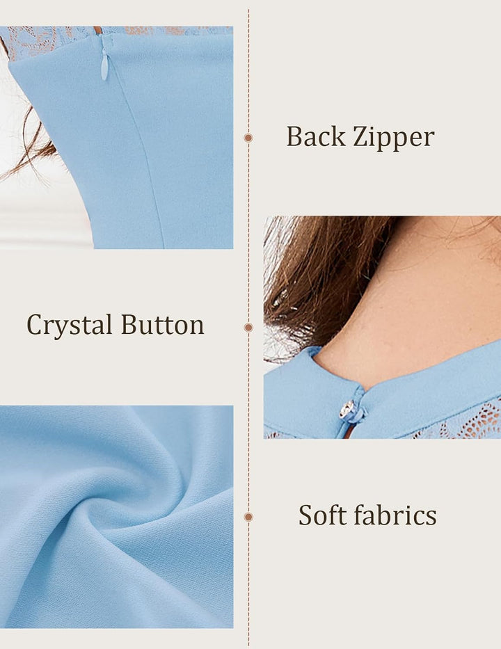 Bbonlinedress Abendkleider elegant für Hochzeit gast festliches Kleid Damen Neckholder Konfirmations