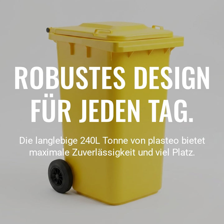 plasteo® Mülltonne Abfalltonne Reststofftonne Müllbehälter Mülleimer Made in Germany Für Strassenste