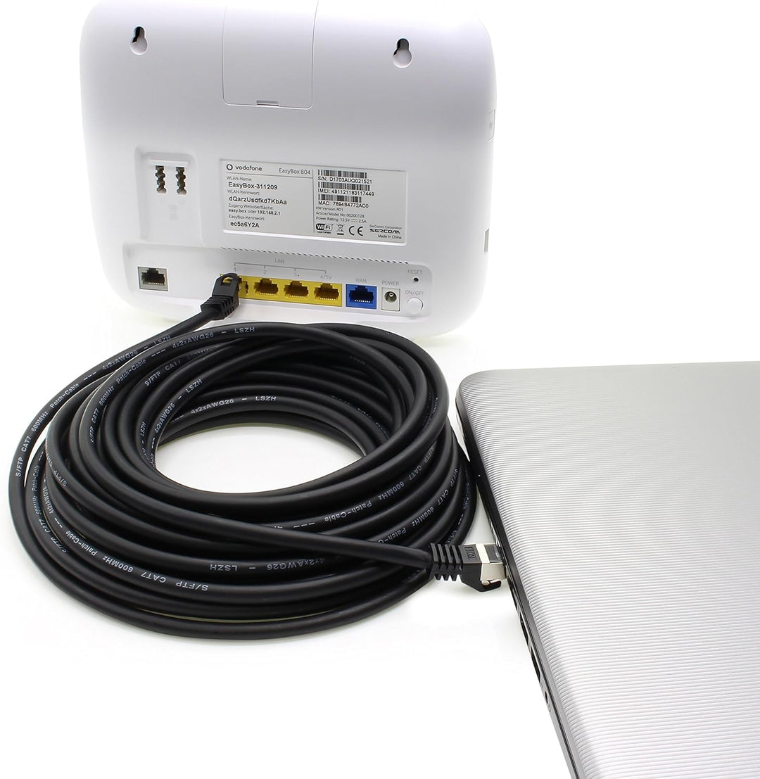 Cat.7 Netzwerkkabel 2m Schwarz 10 Stück Cat7 Ethernetkabel Netzwerk LAN Kabel Rohkabel 10 Gb s SFTP