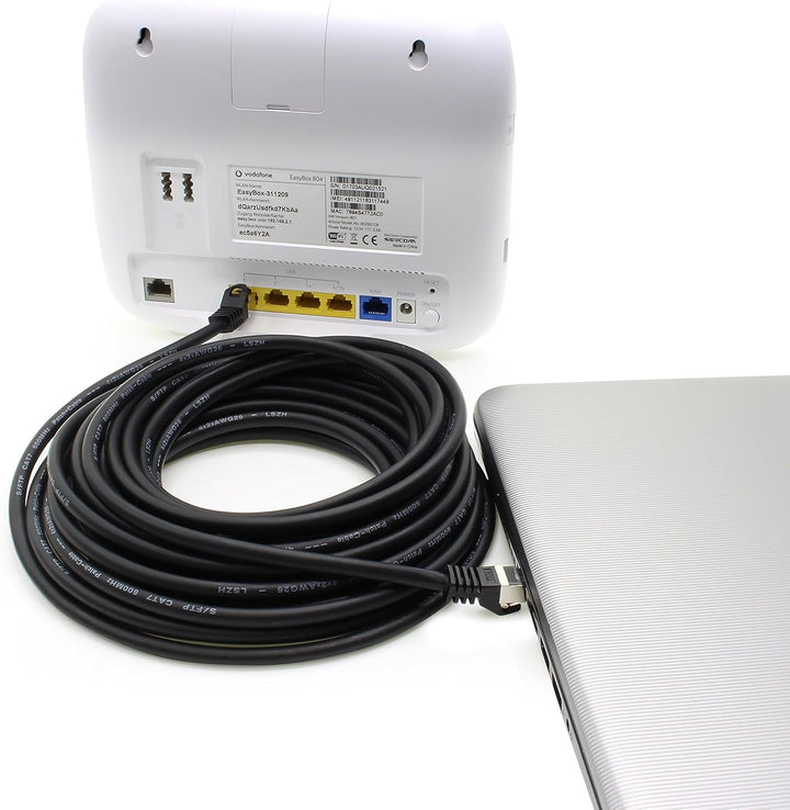 Cat.7 Netzwerkkabel 10m Schwarz 10 Stück Cat7 Ethernetkabel Netzwerk LAN Kabel Rohkabel 10 Gb s SFTP