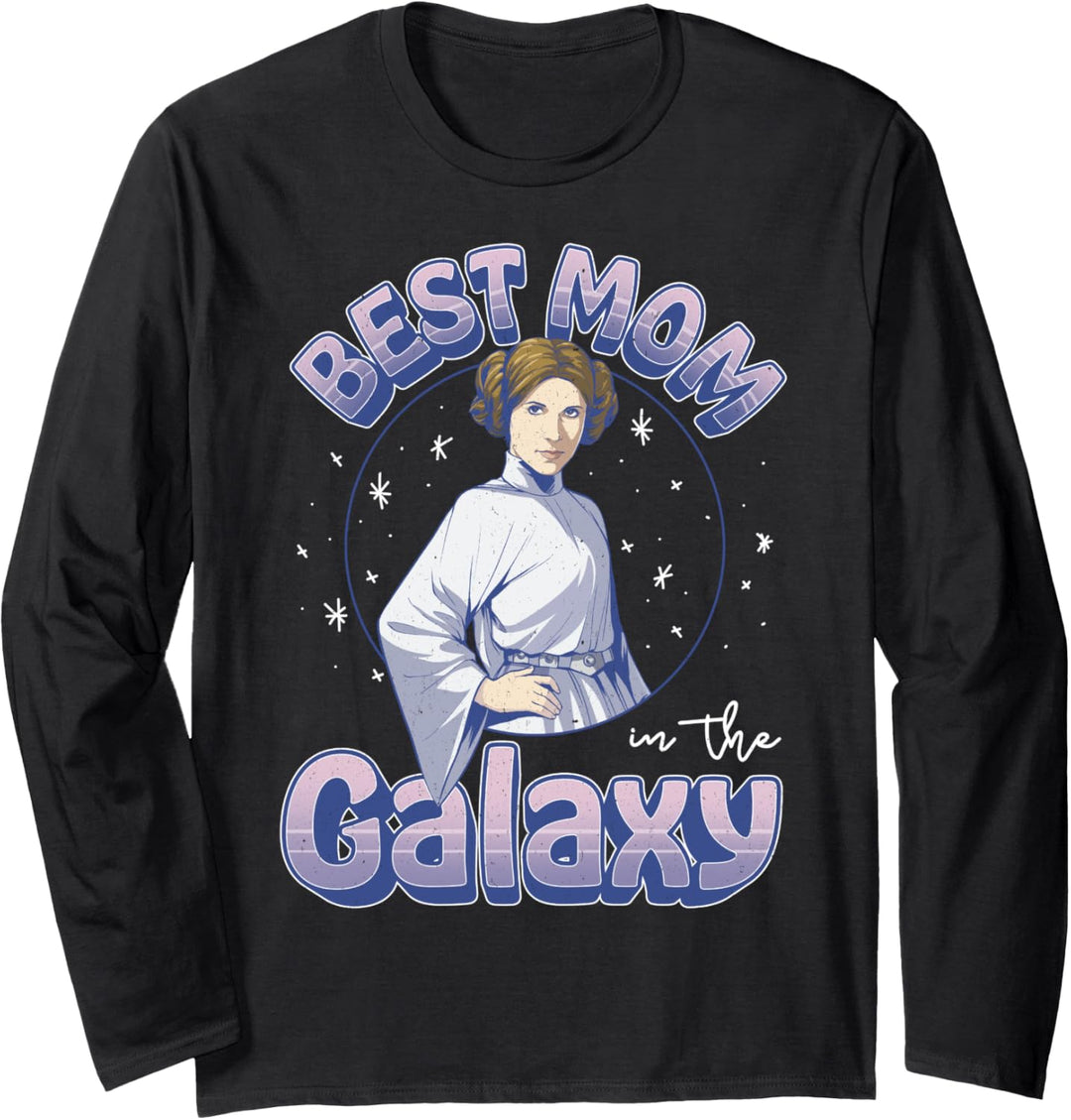 Star Wars Best Mom In The Galaxy Princess Leia Portrait Langarmshirt