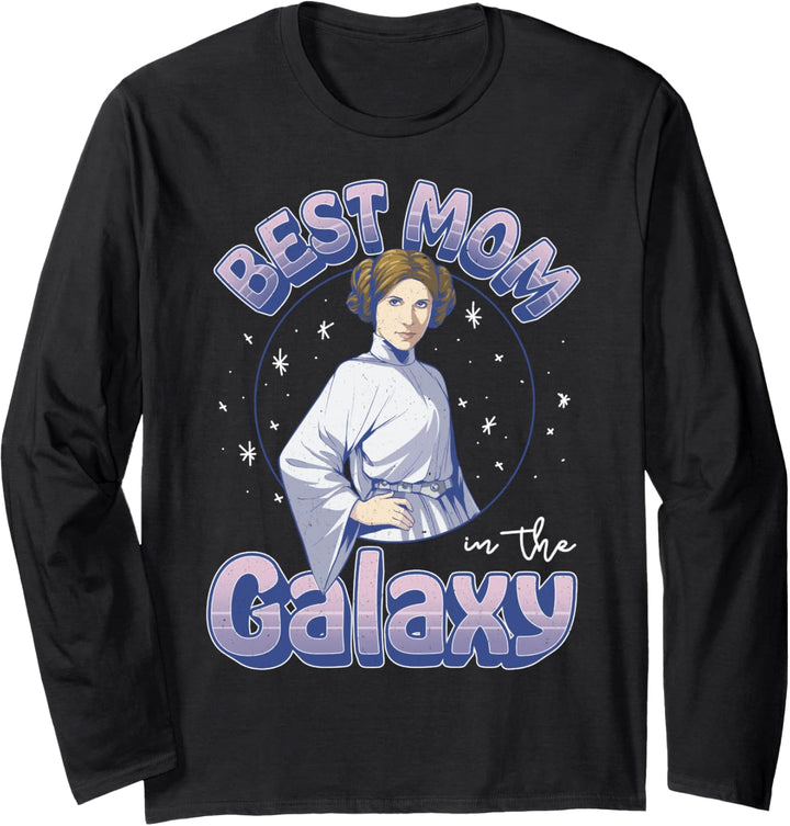 Star Wars Best Mom In The Galaxy Princess Leia Portrait Langarmshirt