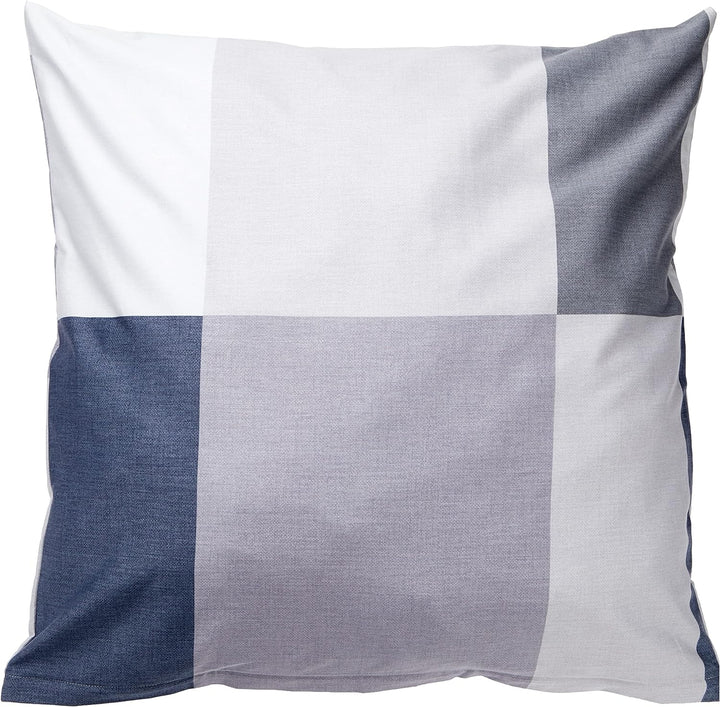 Bierbaum Bettwäsche 6520, Mako-Satin, Made in Germany, silber 13, 135x200 + 80x80 cm 135x200 Kariert