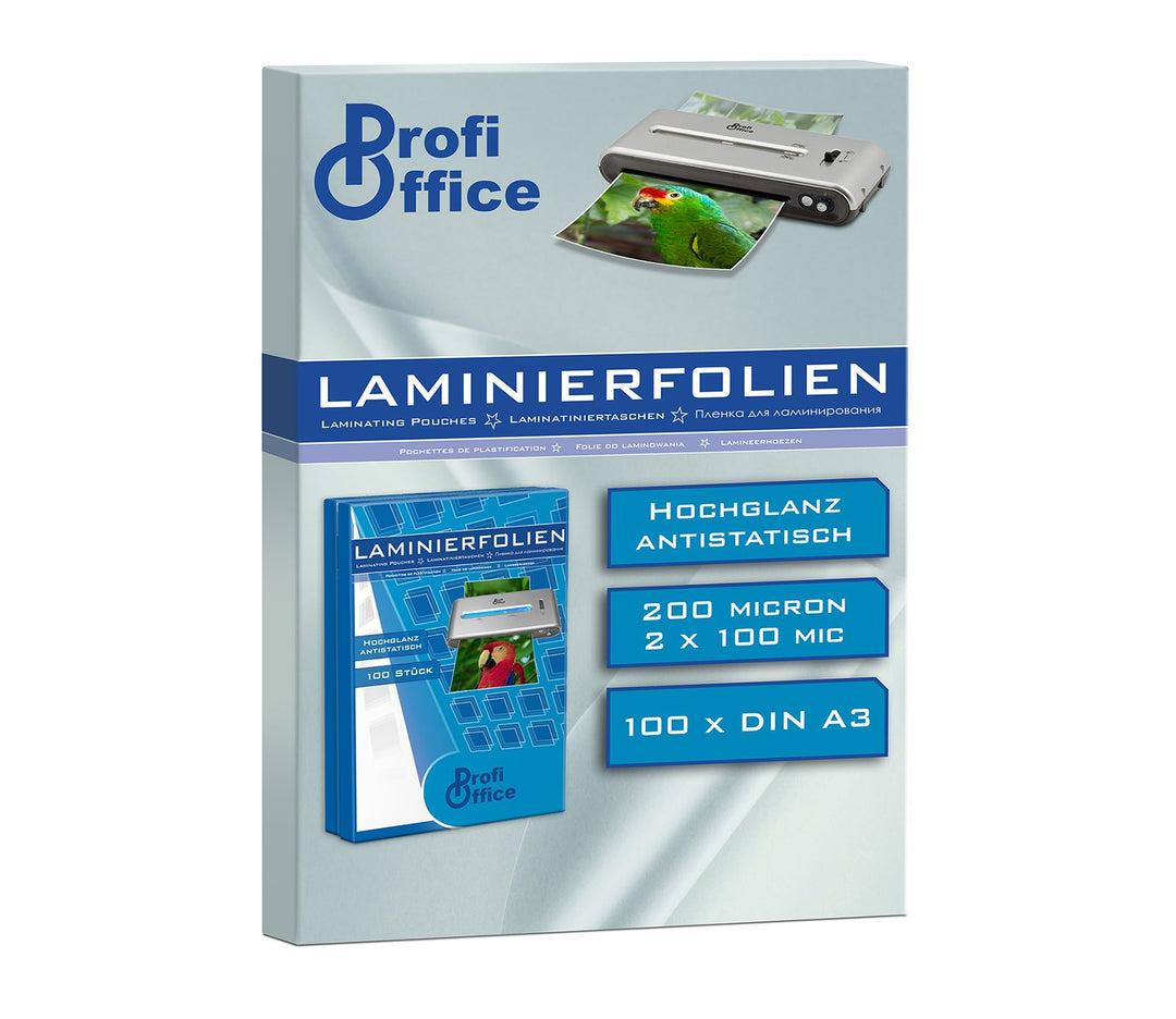 ProfiOffice® Laminierfolien, DIN A3, 2 x 100 Mikron, 100 Stück (19008)