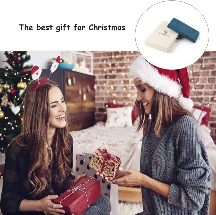 VISOUL Hülle für iPhone 12 Pro, iPhone 12 Handyhülle [100% Echtleder] [Lifetime Garantie] [RFID Schu