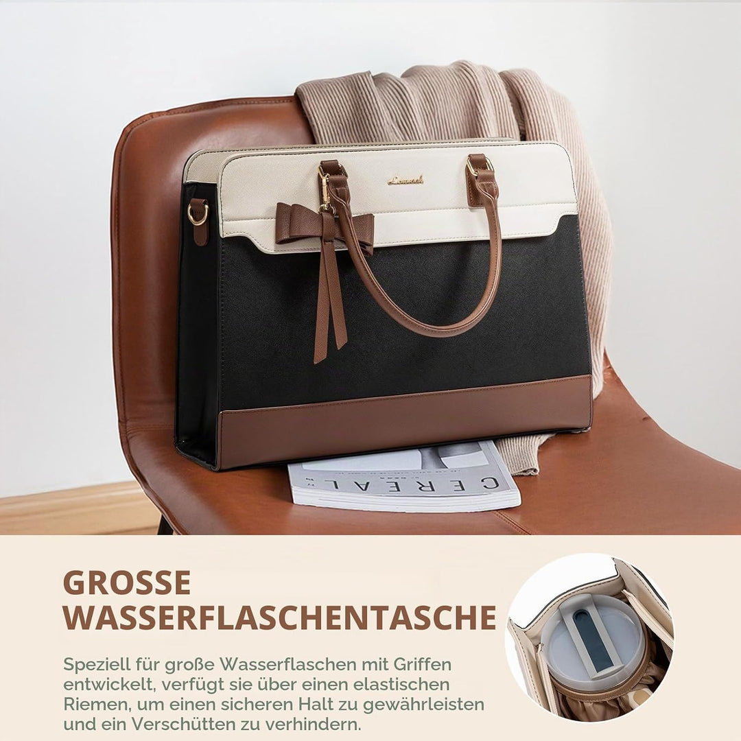 LOVEVOOK Handtasche Damen Gross, 15,6 Zoll Laptoptasche Arbeitstasche Elegant Uni Tasche Schultasche