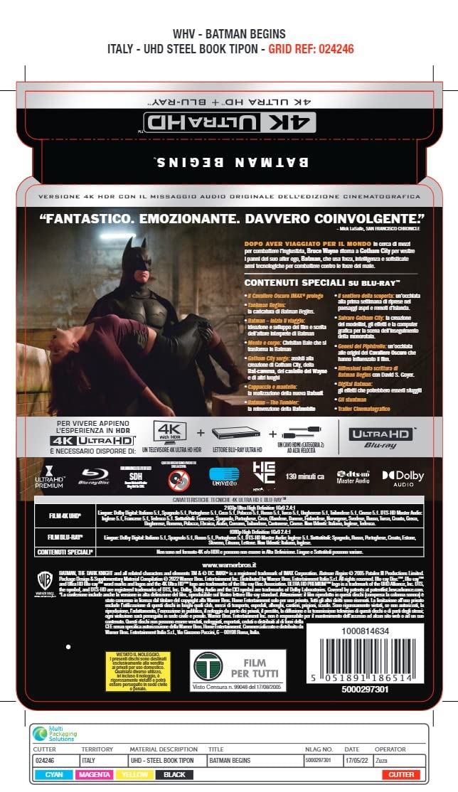 Batman Begins [Blu-Ray] [Region Free] (Deutsche Sprache. Deutsche Untertitel), Blu-ray