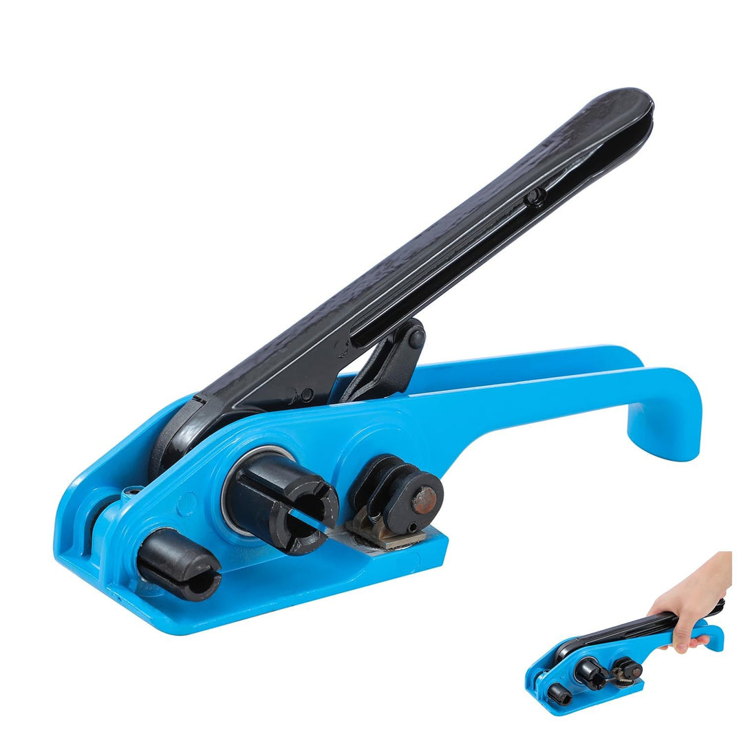 KATSU Manuelles Umreifungsgerät, für 11mm-19mm Breite PP/PET Kunststoffspanner Umreifungsband Kit, P