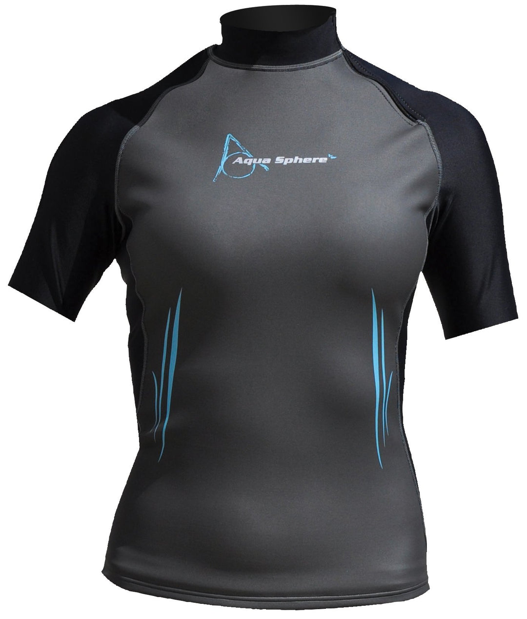 Aqua Sphere Damen Aqua Skin Kurze Ärmel S Schwarz - Black/Aqua, S Schwarz - Black/Aqua