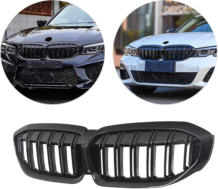 G20 G21 Nieren Schwarz,Kühlergrille passend für BMW 3er G20 G21 2019-2022 Schwarz Glanz G20 G21 Gril