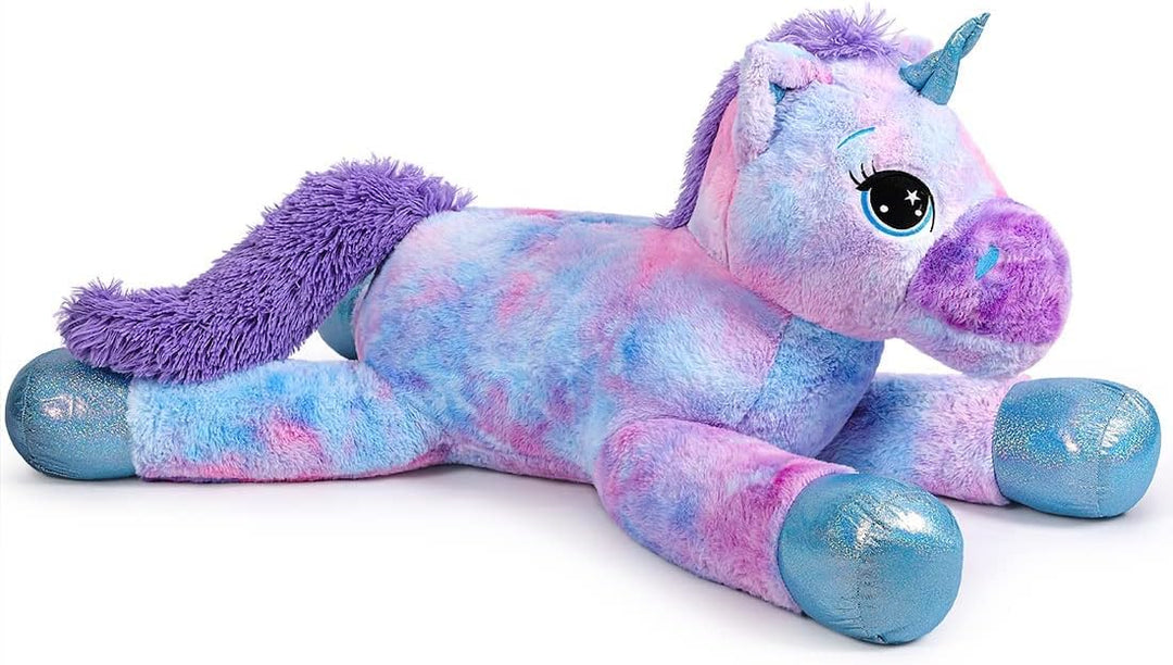 Yeqivo Riesen Einhorn Spielzeug Plüsch Grosses Regenbogen Lila Einhorn Kuscheltier Schöne Einhorn Ge