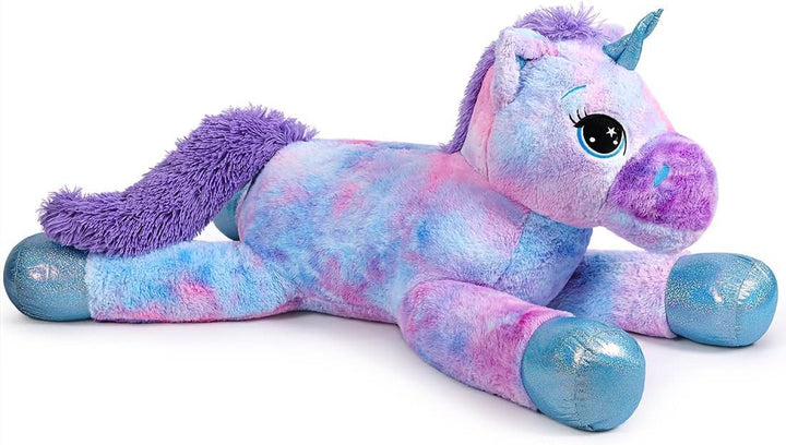 Yeqivo Riesen Einhorn Spielzeug Plüsch Grosses Regenbogen Lila Einhorn Kuscheltier Schöne Einhorn Ge