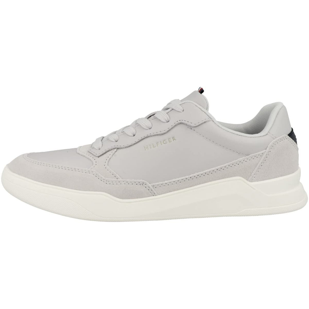 Tommy Hilfiger Herren Cupsole Sneaker Elevated Cupsole Leather Mix Schuhe 44 EU Light Cast, 44 EU Li