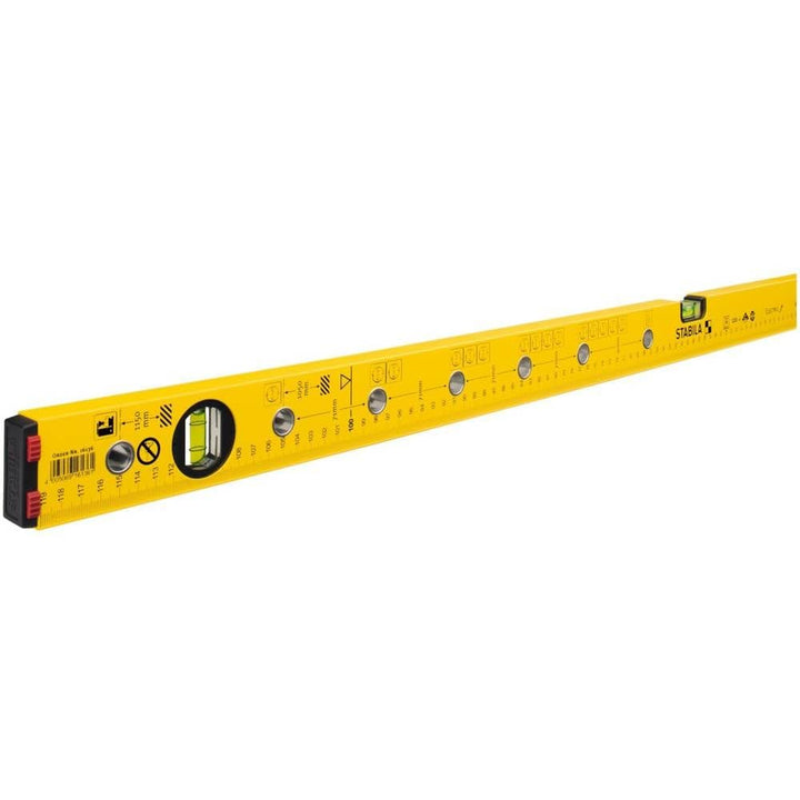 STABILA Elektriker-Wasserwaage Type 70 Electric, 120 cm, leichtes Alu-Profil, 1 Horizontal-Libelle,