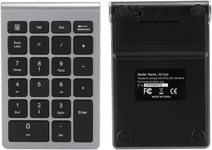 Goshyda Kabellose Nummernblöcke, 22 Tasten Tragbare USB 2.4G Bluetooth Nummerntastatur mit Empfänger