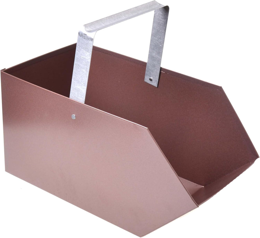 Kohlenkasten Kohlenschütte Aschekasten Aschebehälter Metallkohlenkasten Kohlewanne (Braun), Braun