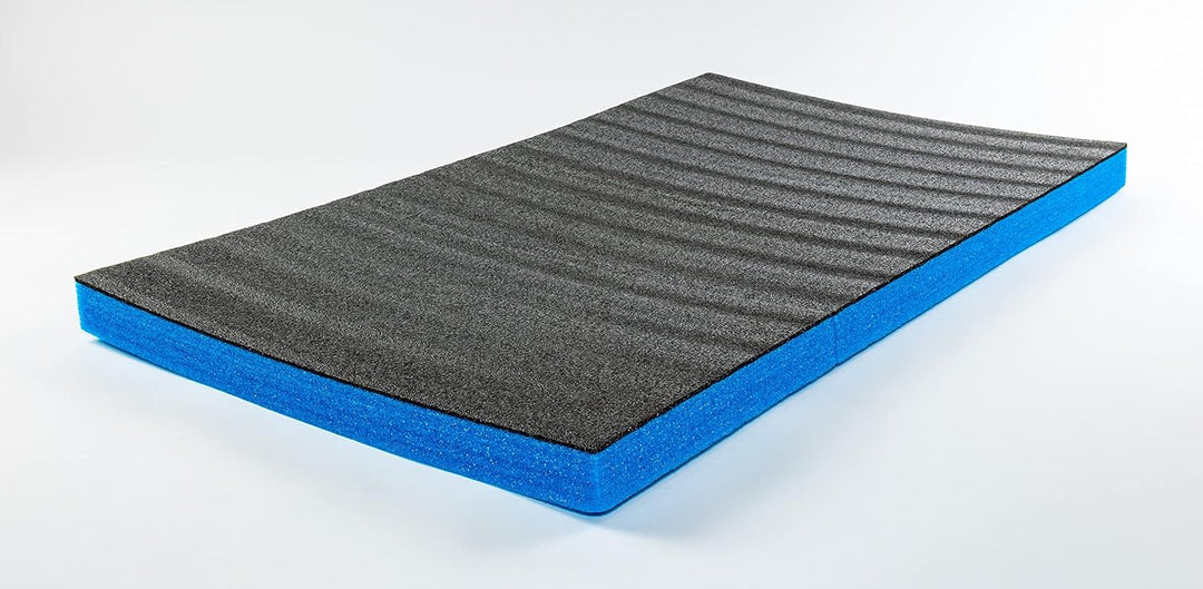 TYGR Multilayer Schaumstoff 1000x600x50 blau für Werkzeug, Kamera & Co. | Einfaches Bearbeiten | Wer
