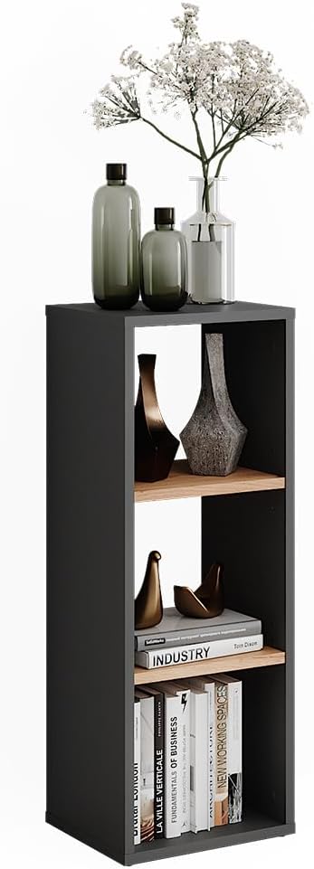 Vicco Standregal Orlando, Stauraumregal, Anthrazit/Goldkraft Eiche, 30 x 80.1 cm Anthrazit/Goldkraft