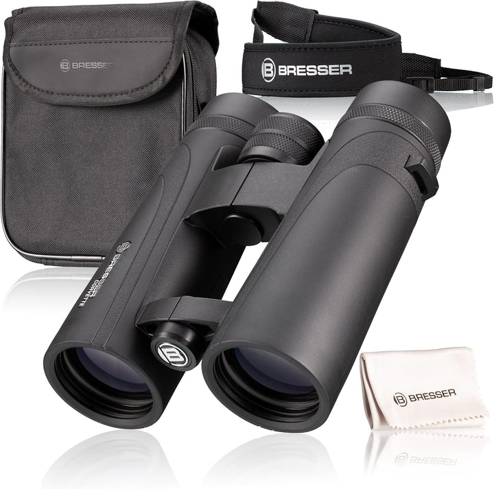 Bresser Fernglas Corvette 10x42 wasserdicht mit Nitrogenfüllung, BaK-4 Glas Prismen, LE-Okularen für