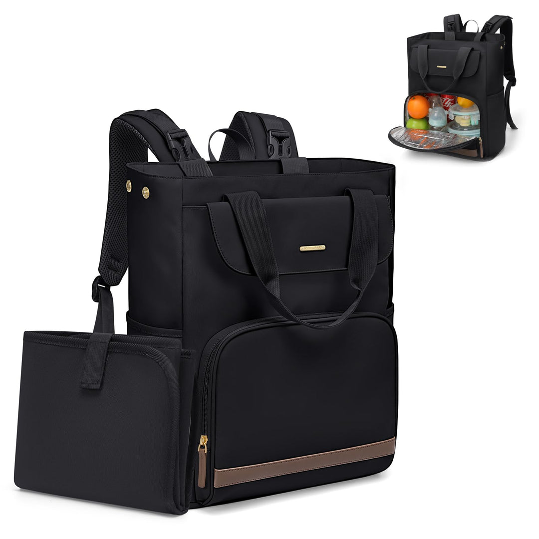 GOLF SUPAGS 25L Baby Wickelrucksack mit Tragbarer Wickelauflage und Kinderwagengurte, Lsoliertes Lun