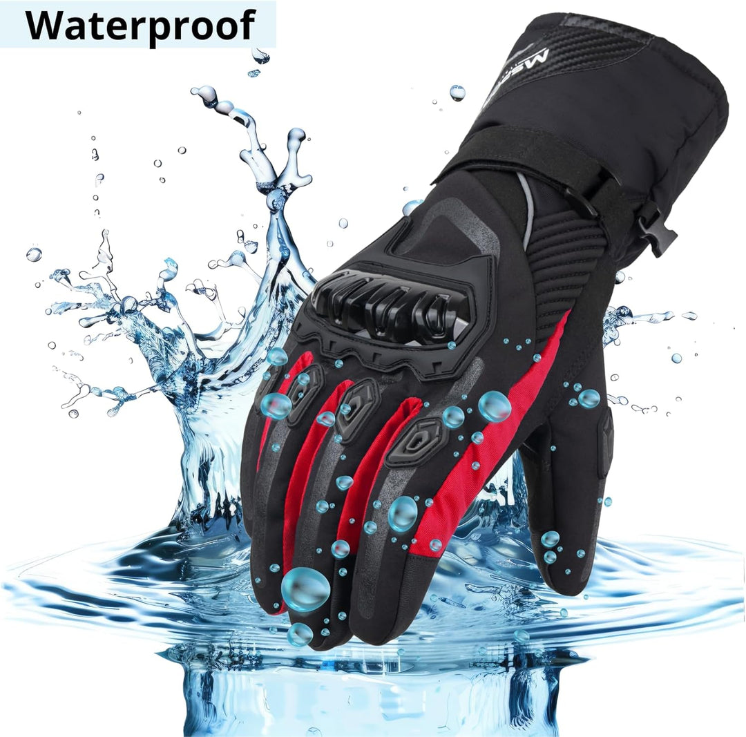 100% wasserdichte Thermo-Winter-Motorradhandschuhe, Ski-, Roller-Handschuhe, Snowboard-Schutz, Touch