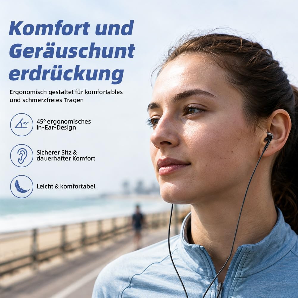 USB-C In-Ear Kopfhörer mit Mikrofon &amp; Lautstärkeregler