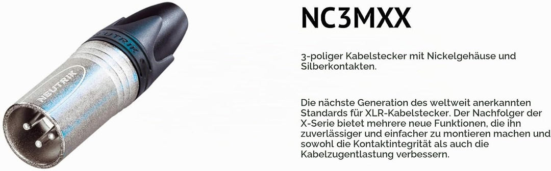 Sommer Cable Mikrofonkabel Stage 22 Highflex XLR 3-pol Neutrik NC3MXX / XLR 3-pol Neutrik NC3FXX, mi