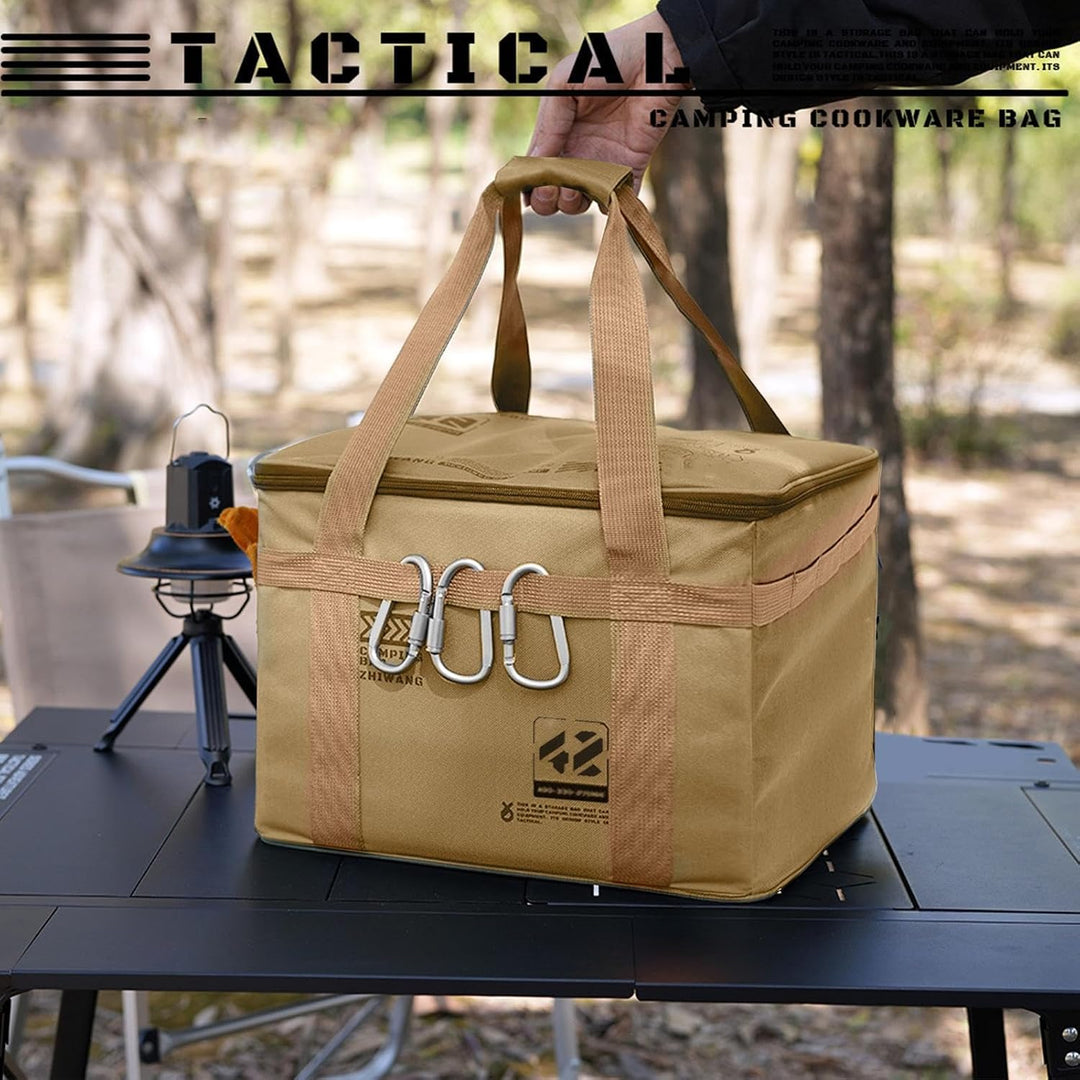 Camping-Aufbewahrungstaschen Wasserdicht Faltbar Organisation Khaki, Khaki
