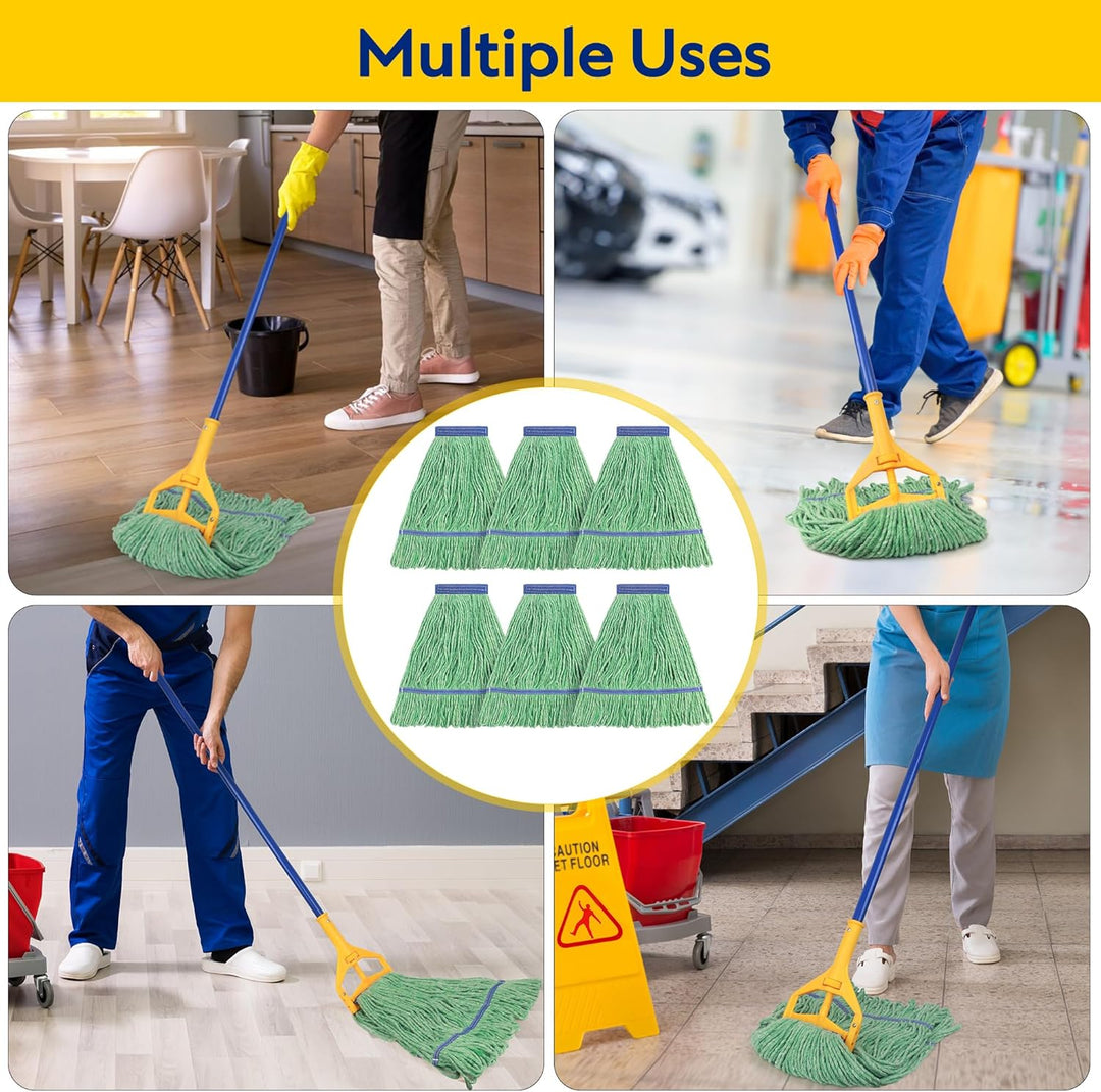 Matthew Cleaning Heavy Duty Mop Head Commercial Replacement for General and Floor Cleaning, Wet Indu