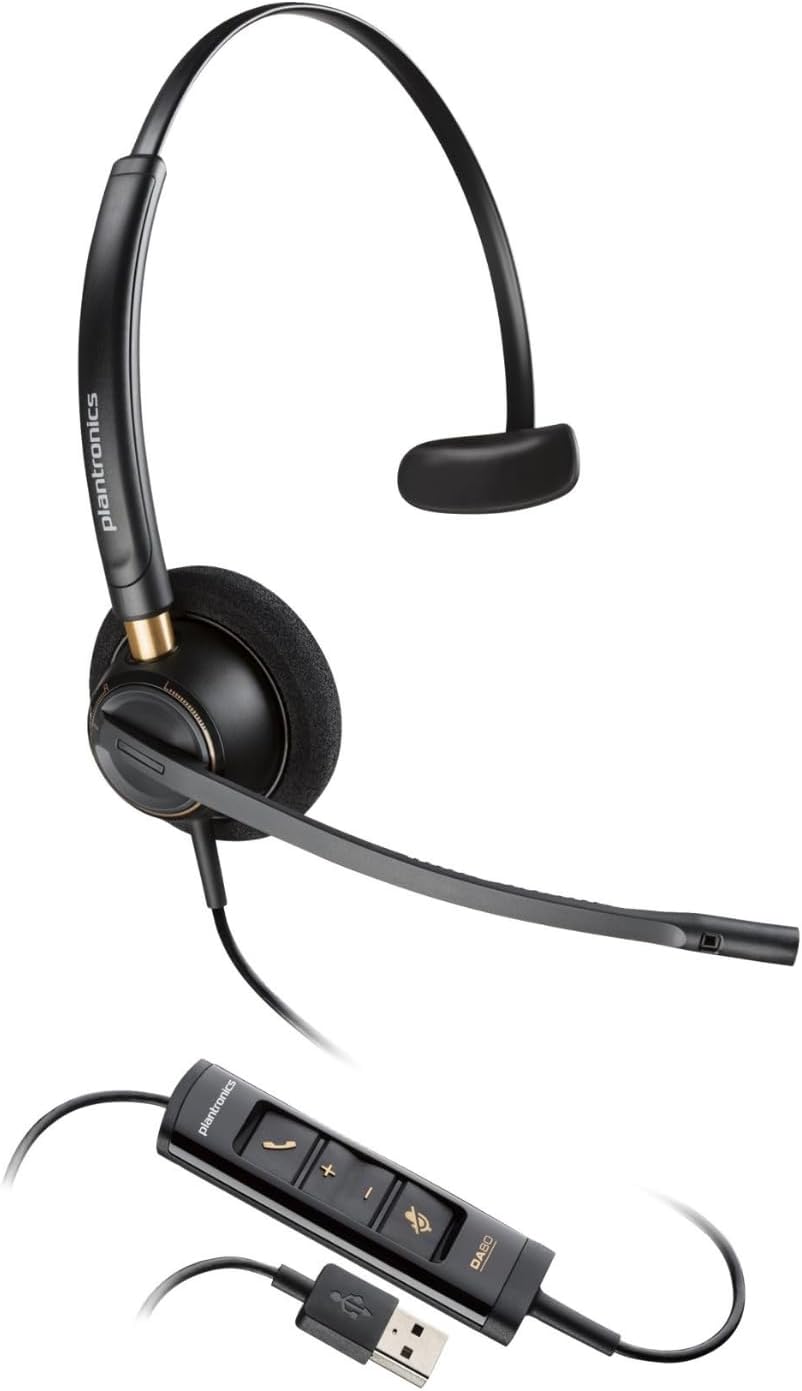 Poly – EncorePro 515-USB-Headset mit USB-A und USB-C (Plantronics) – Cloud-System-Updates – Akustisc