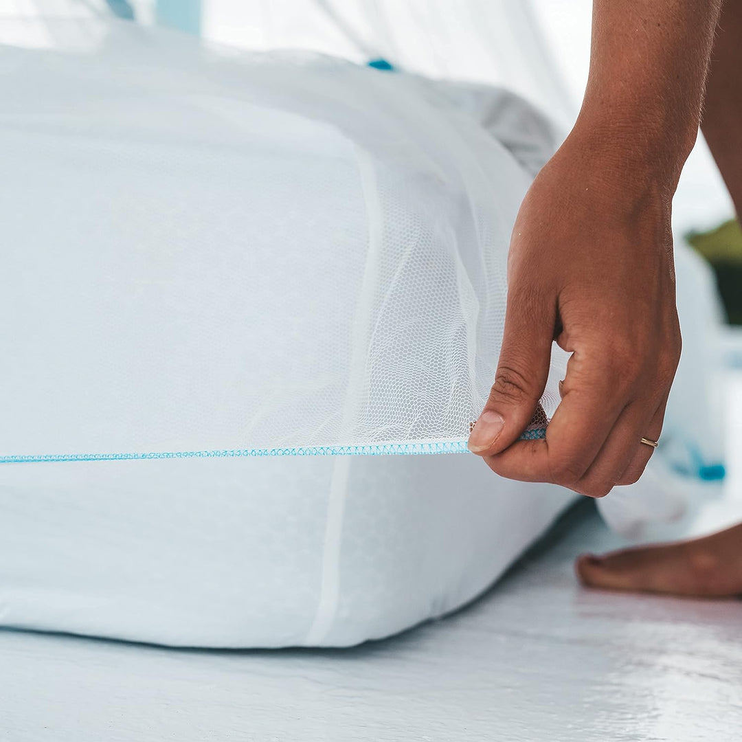 GlisGlis Blue Cube – XL Moskitonetz in Würfelform, bereits imprägniert für tropische Gebiete mit Mal